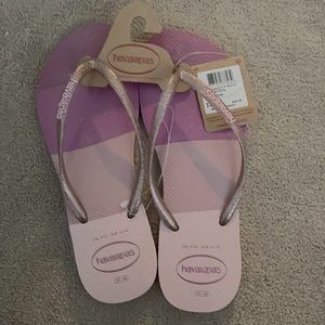Nwt Candy Pink Havaianas Flip Flops